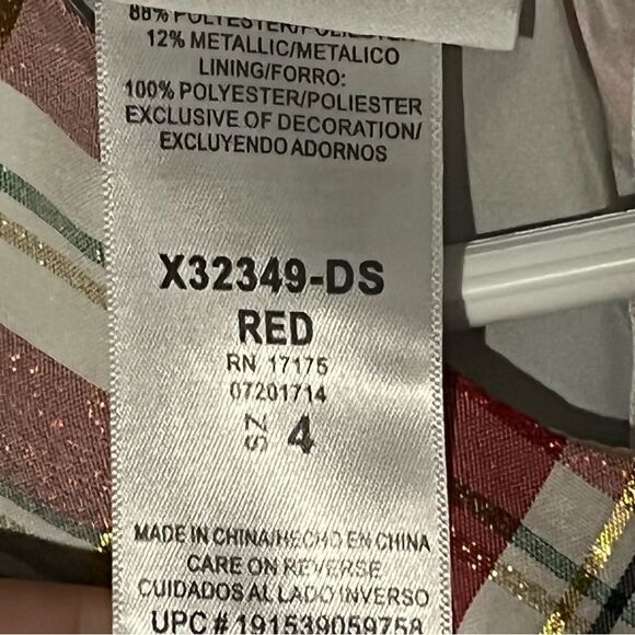 Kid's Bonnie Jean Plaid Holiday Party Dress - Picture 9 of 10